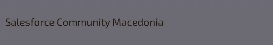 Salesforce Community Macedonia
